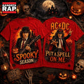ACDC Halloween Devil Horns Moonlit Guitar Spooky Season 3D Shirt , Music Trending 3D Shirt