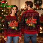 ACDC Holiday Style Knitted Red And Black Ugly Christmas Sweater - Unique Gifts For Every Occasion