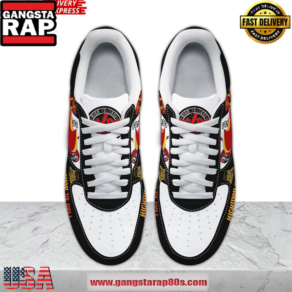 ACDC Power Up Highway To Hell Limited Air Force 1 Running Sneakers Shoes