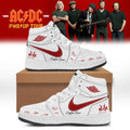 ACDC Power Up Tour 2026 Limited Edition Signature White Custom Air Jordan 1 Sneakers Shoes