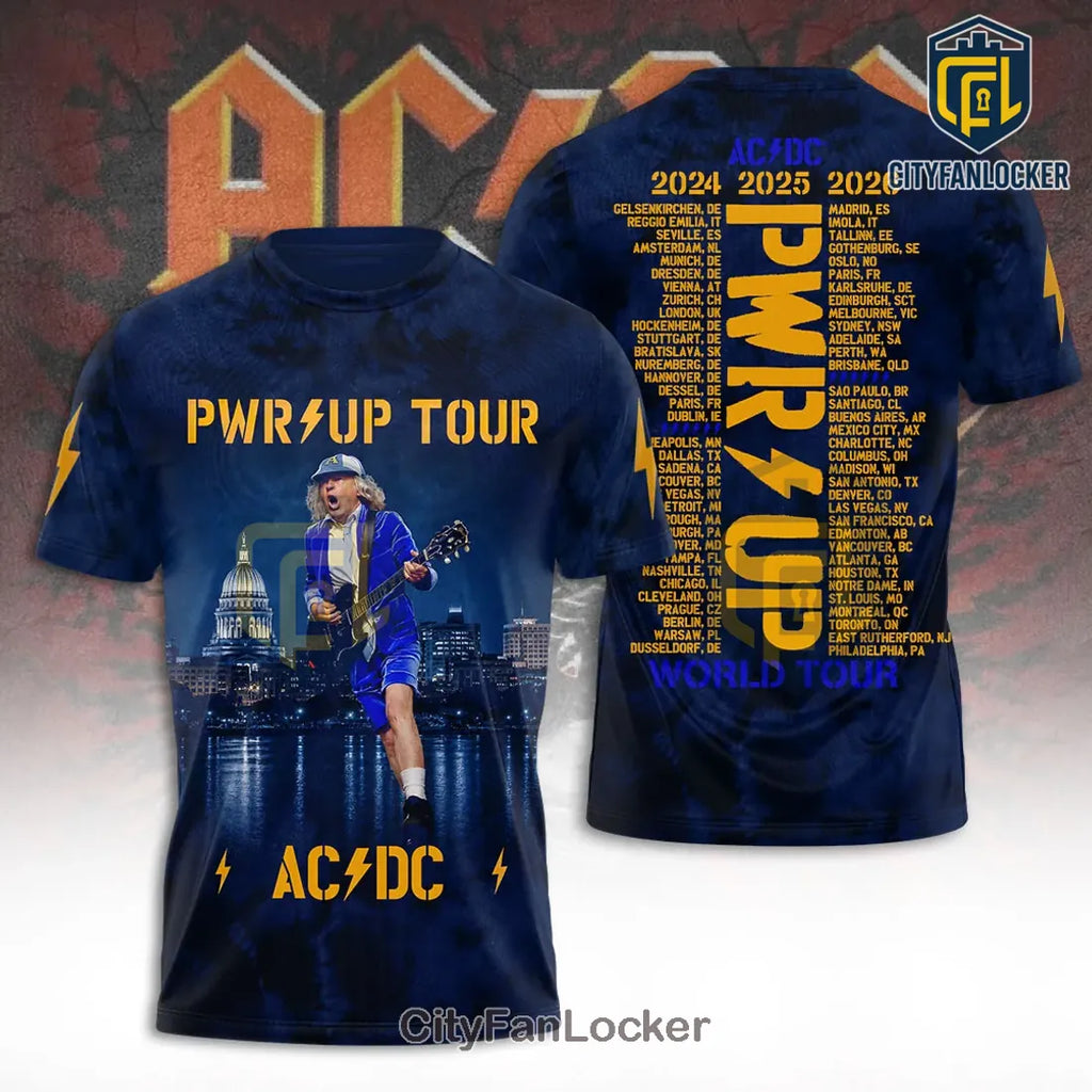 AC/DC PWR UP World Tour Angus Young Collectible Graphic Hoodie