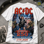 AC/DC x America 250 Years 1776-2026 Anniversary Collectible Graphic T-Shirt