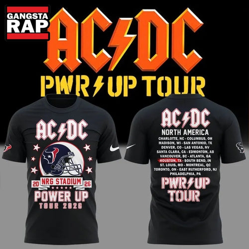 ACDC x Houston Texans Power Up Tour 2026 T Shirt