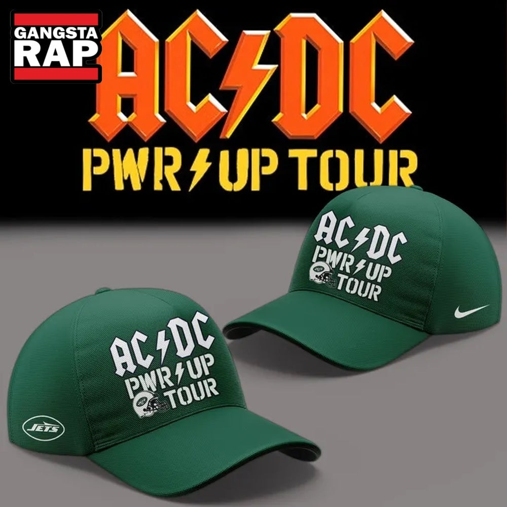 ACDC x New York Jets POWER UP TOUR 2026 Classic Cap, Trendy Music Baseball Cap