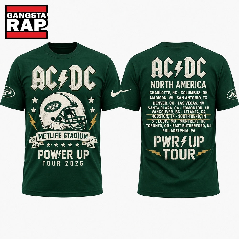 ACDC x New York Jets POWER UP TOUR 2026 Hoodie T-Shirt