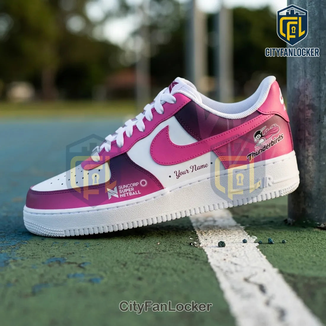 Adelaide Thunderbirds 3X Champions Pink Air Force 1 Sneakers