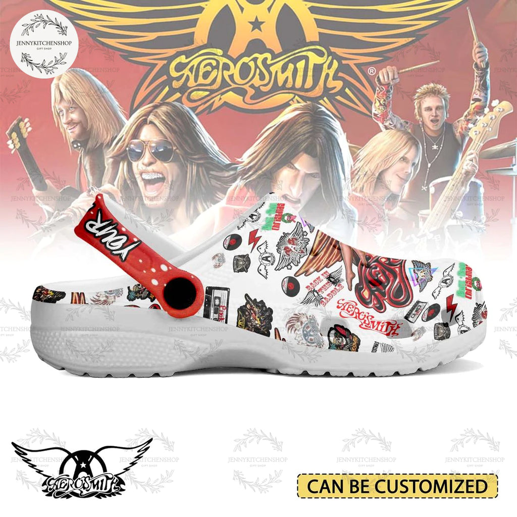Aeorosmith x Christmas Crocs Crocband Clogs