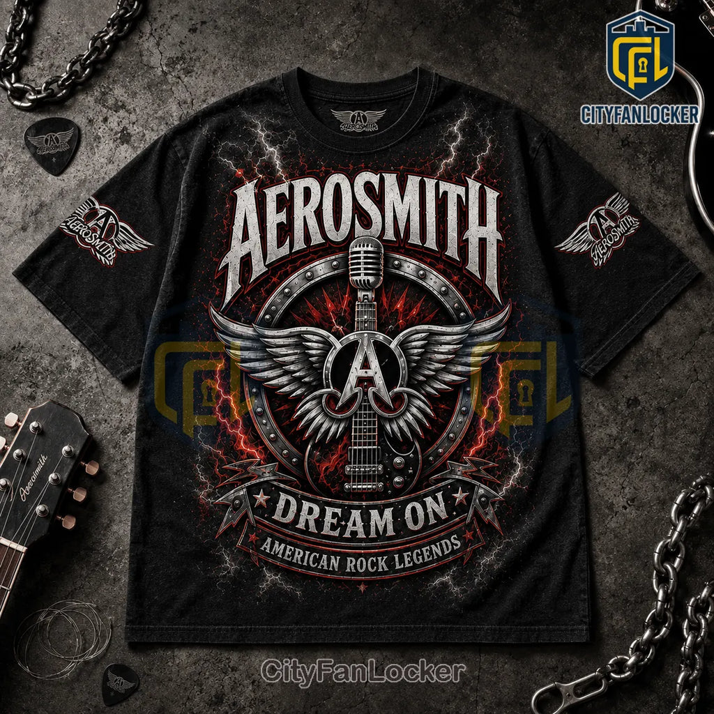 Aerosmith Live On The Edge Rock Music T-Shirt