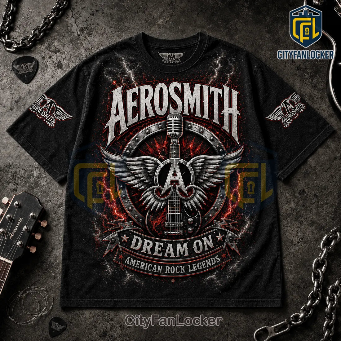 Aerosmith Live On The Edge Rock Music T-Shirt