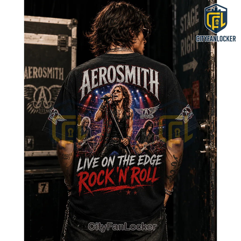 Aerosmith Live On The Edge Rock Music T-Shirt