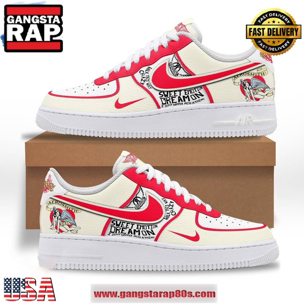 Aerosmith Sweet Emotion Limited Edition Air Force 1 Running Sneakers Shoes