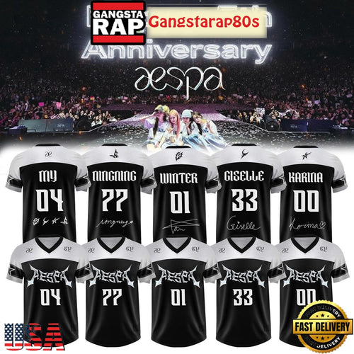 Aespa 5th Anniversary 2025 Custom Football Jersey