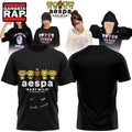 Aespa x BAPE Signed 2026 Limited Edition Black T Shirt , Music Trending 3D Shirt