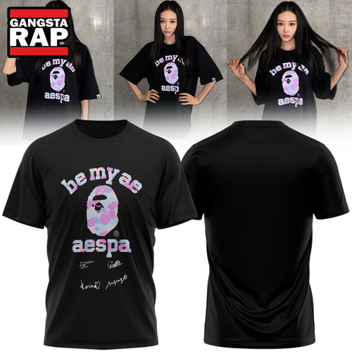 Aespa x BAPE Signed 2026 Special New T Shirt , Music Trending 3D Shirt