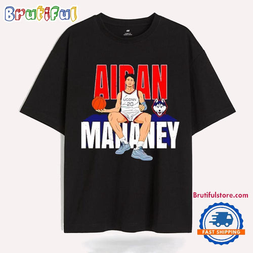 Aidan Mahaney Uconn Huskies Caricature T Shirt