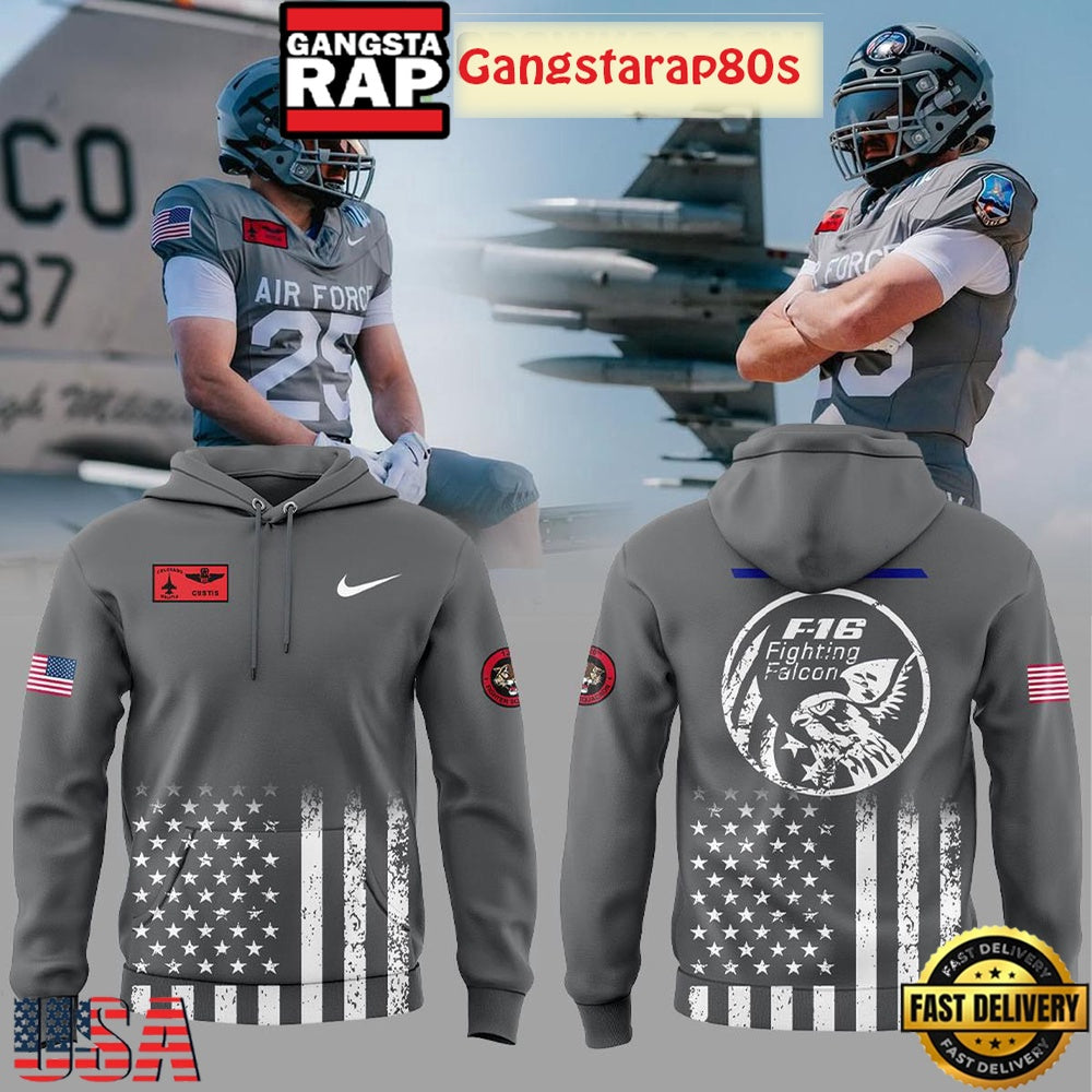 Air Force Falcons Football Air Power Gray Unisex Hoodie