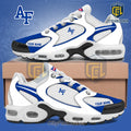 Air Force Falcons Personalized White Blue Running Sneakers
