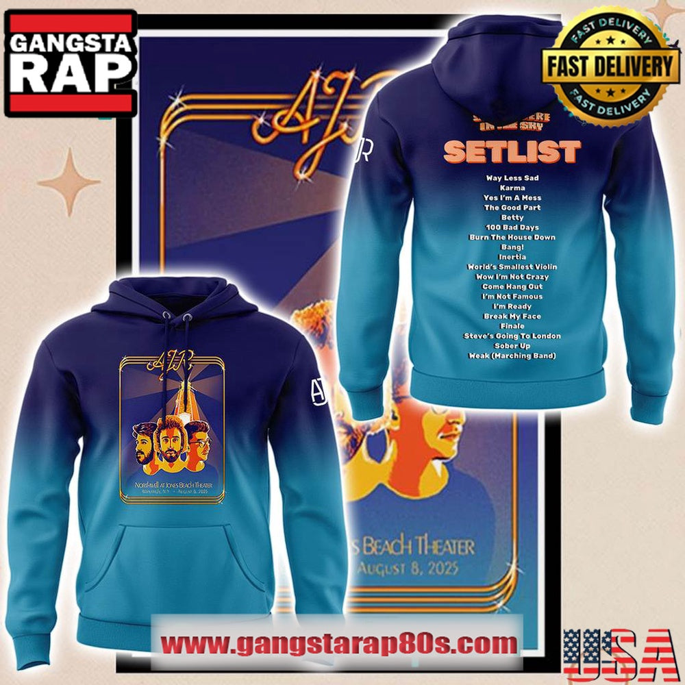 AJR Tour 2025 Setlist Limited Edition Hoodie Shirt