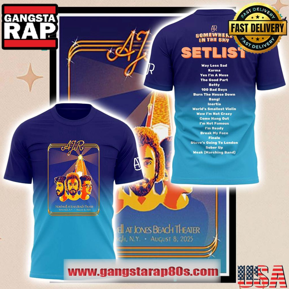 AJR Tour 2025 Setlist Limited Edition T Shirt