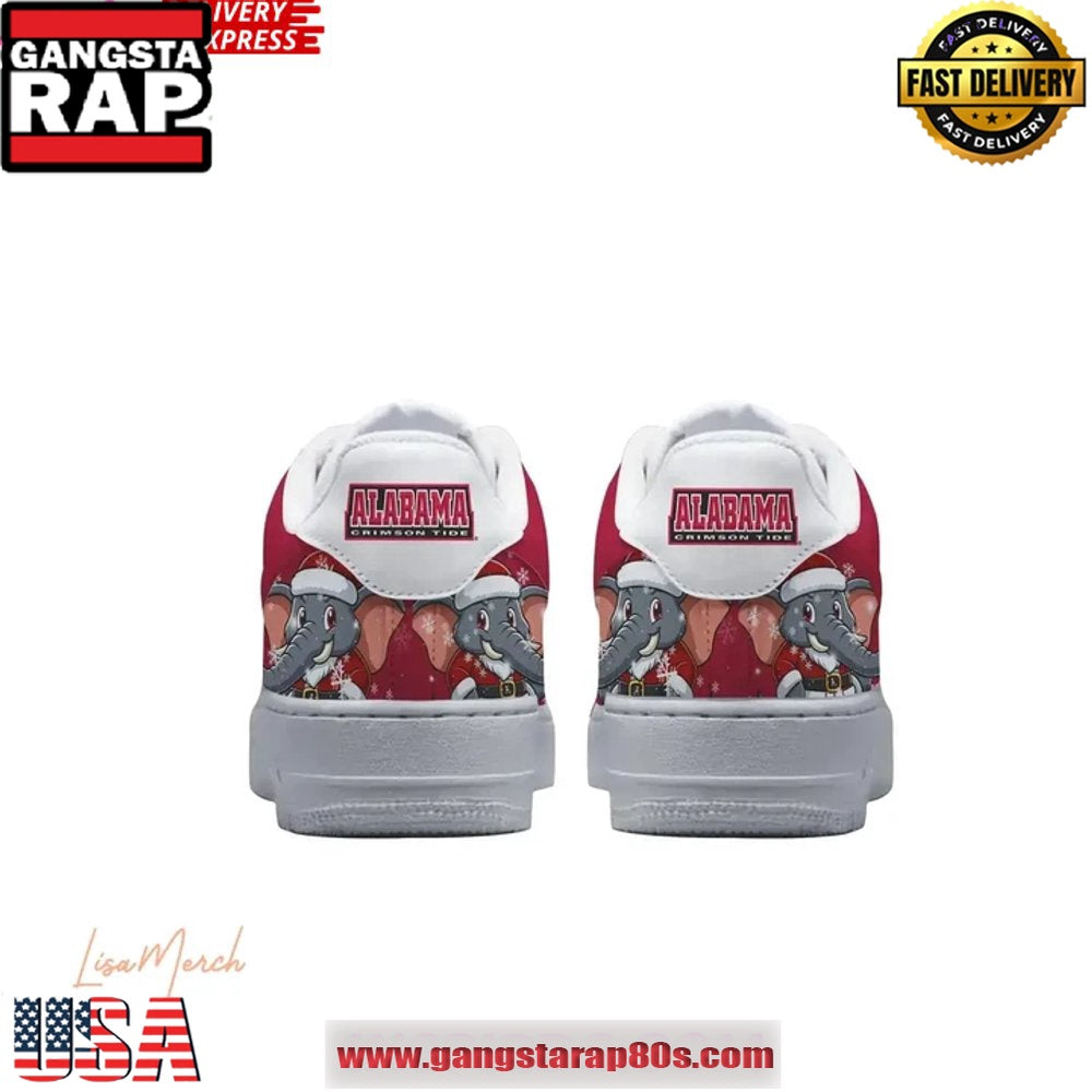 Alabama Crimson Tide Christmas Limited Edition Air Force 1 Running Sneakers