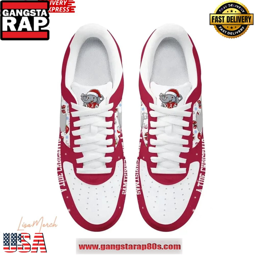 Alabama Crimson Tide Christmas Limited Edition Air Force 1 Running Sneakers