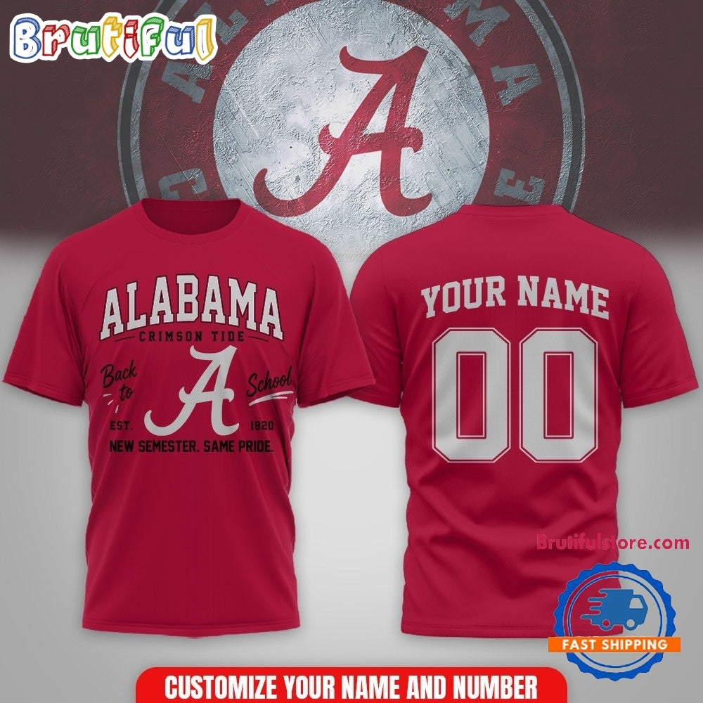 Alabama Crimson Tide NCAA Campus Pride Back to School 2026 Personalized 3D Shirt
