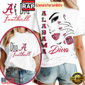 Alabama Crimson Tide NCAA Diva Football New Edition 3D Shirt White