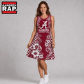 Alabama Crimson Tide NCAA Sporty Floral Elegance Women’s Sleeveless Dress