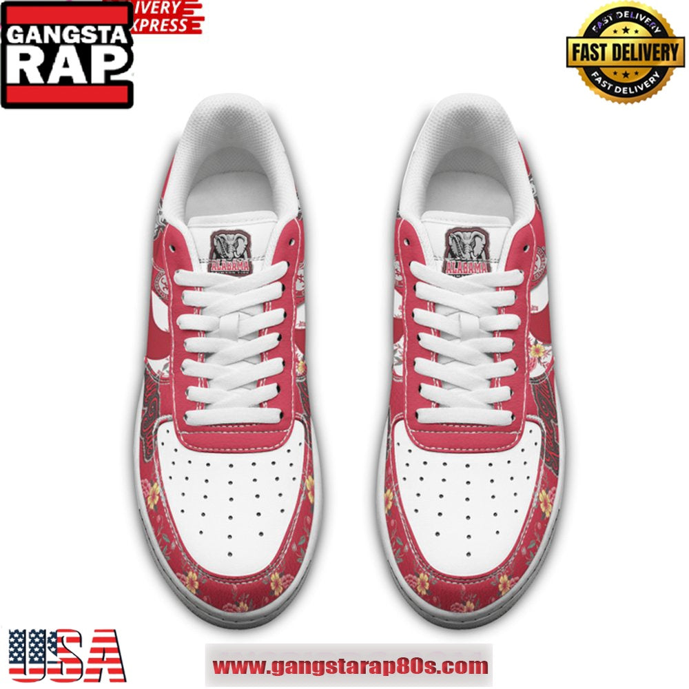 Alabama Crimson Tide Roll Tide Limited Edition Air Force 1 Running Sneakers Shoes