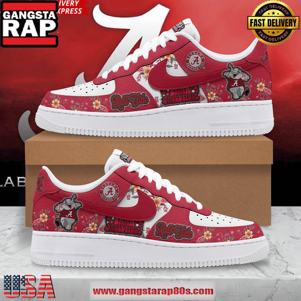 Alabama Crimson Tide Roll Tide Limited Edition Air Force 1 Running Sneakers Shoes