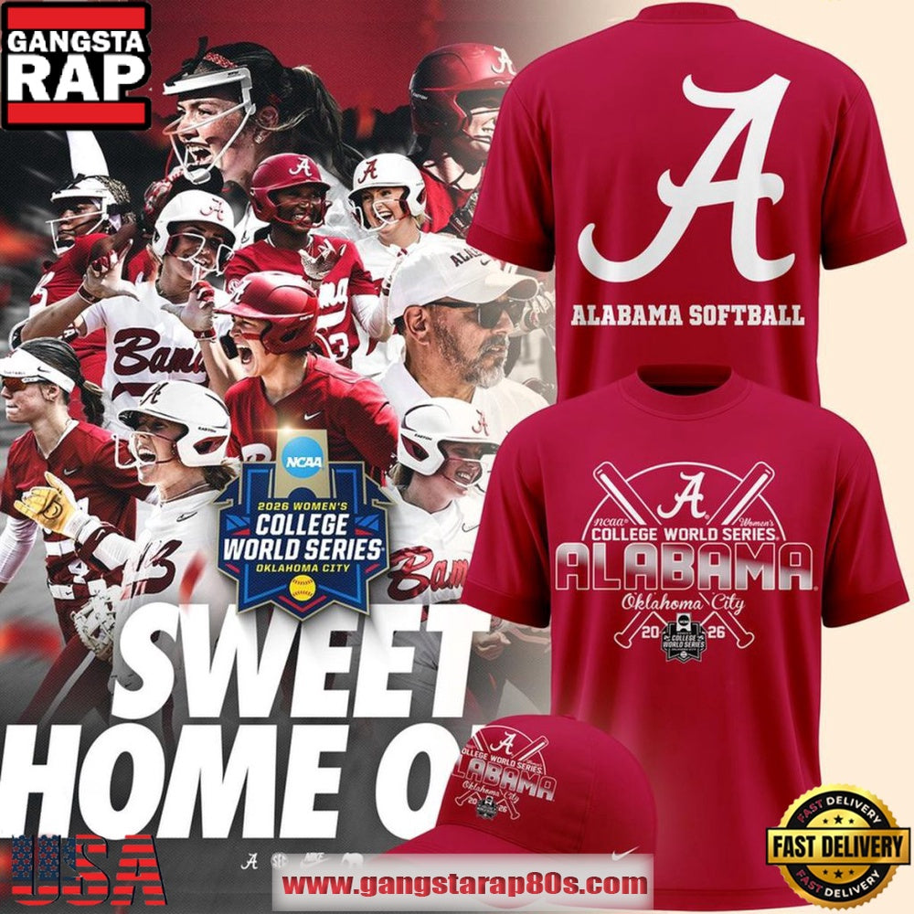 Alabama Crimson Tide Softball Women’s College World Series New 2026 T-Shirt