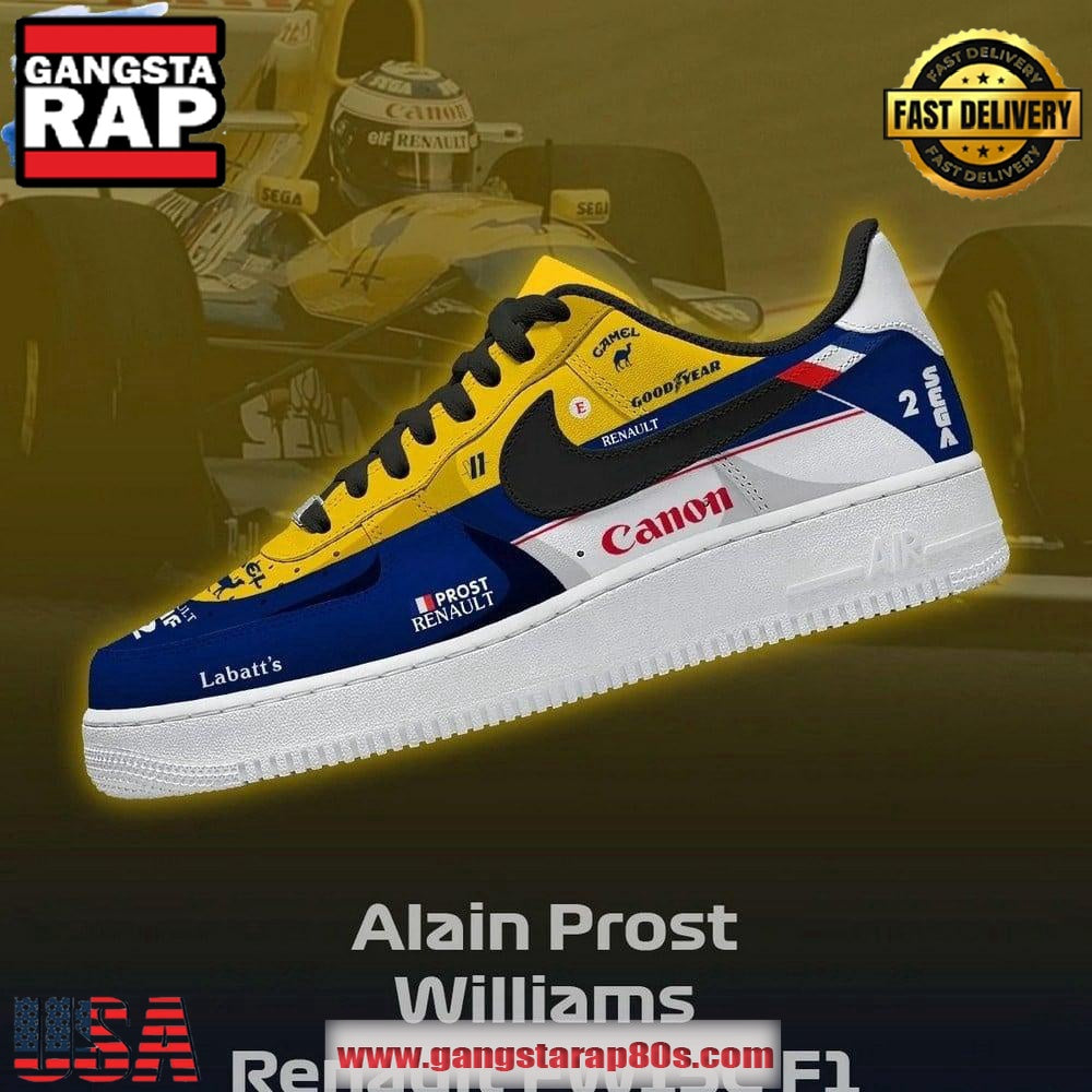 Alain Prost Williams Renault FW15C F1 Air Force 1 Running Sneakers Shoes