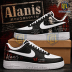 Alanis Morissette x Iconic Singer Custom Leather Air Force 1 Low Sneakers