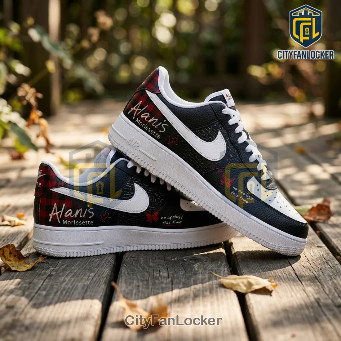 Alanis Morissette x Iconic Singer Custom Leather Air Force 1 Low Sneakers