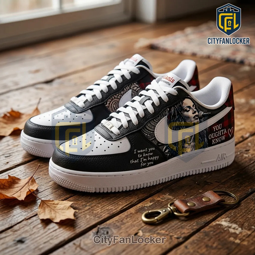Alanis Morissette x Iconic Singer Custom Leather Air Force 1 Low Sneakers