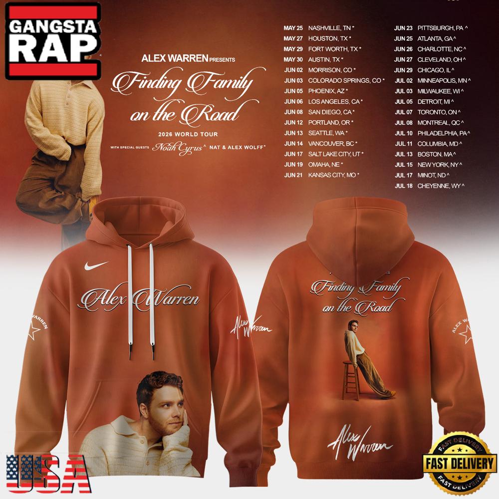 Alex Warren Finding Family On The Road 2026 Premium Limited Hoodie Shirt