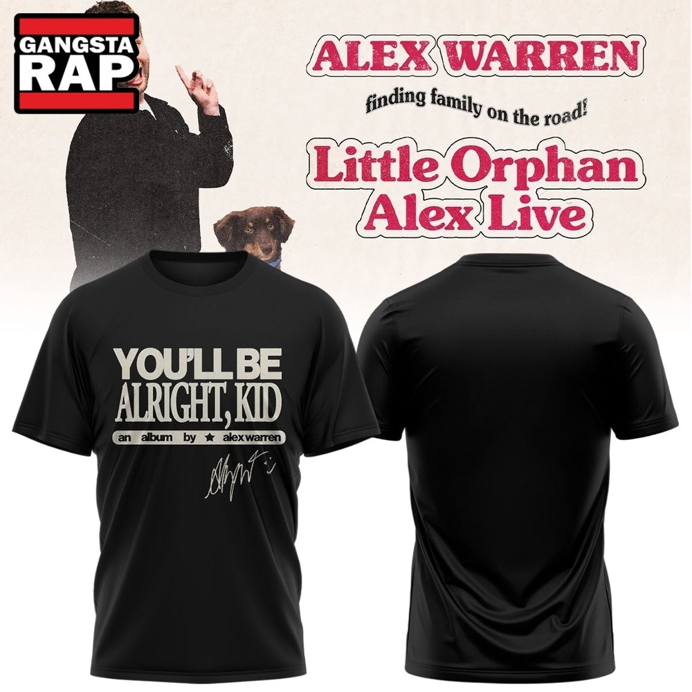 Alex Warren’s Little Orphan Alex Tour 2026 Black Hoodie T-Shirt