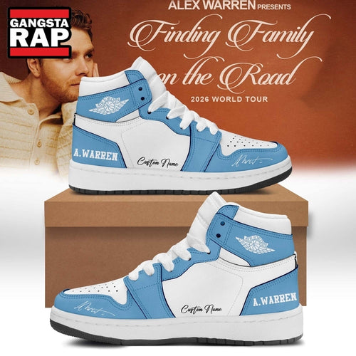 Alex Warren’s Little Orphan Alex Tour 2026 Blue Air Jordan 1 Shoes , Music Air Jordan 1 Shoes