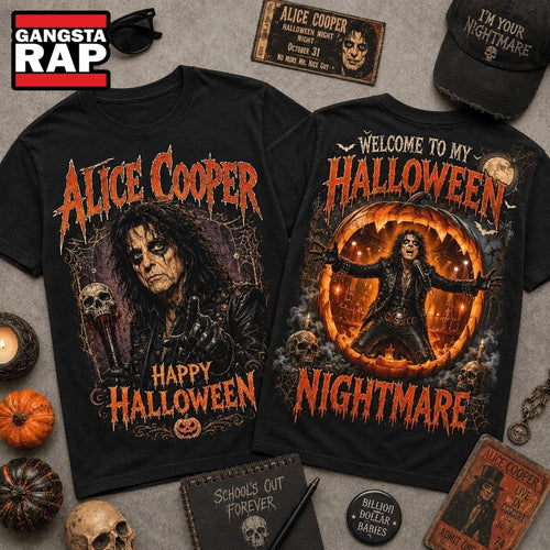 Alice Cooper Halloween Vintage Graphic Spooky Music Fan Shirt