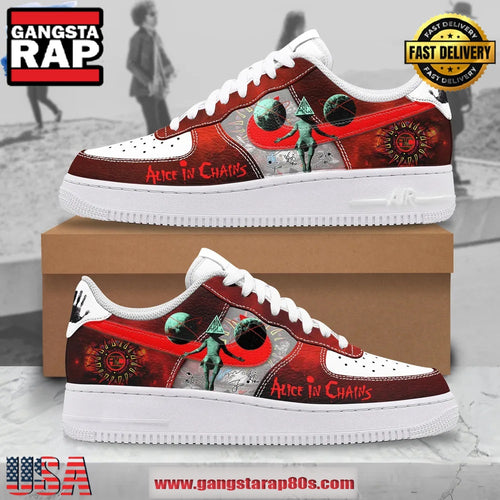 Alice In Chains Limited Edition Air Force 1 Running Sneakers Shoes