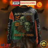 Alice In Chains Night Of Chains Halloween Ugly Xmas Sweater