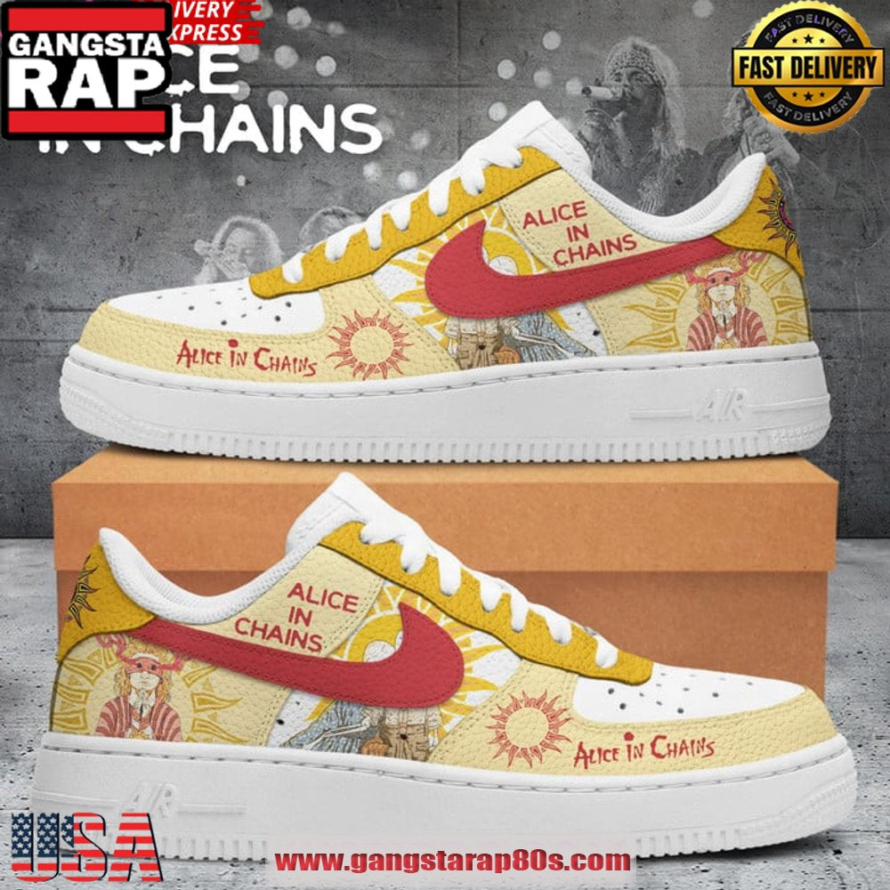 Alice In Chains Sunset Limited Editon Air Force 1 Sneakers Shoes