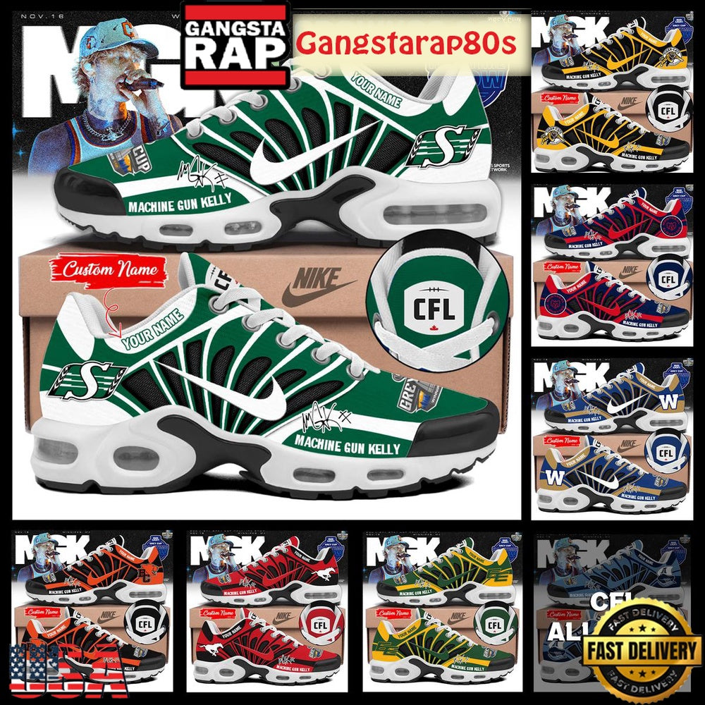 All CFL Team x Machine Gun Kelly Air Max Plus Shoes Running Sneakers