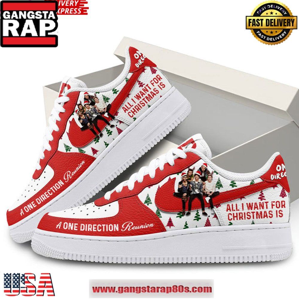 All I Want for Christmas is One Direction Limited Edition Air Force 1 Sneakers Shoes