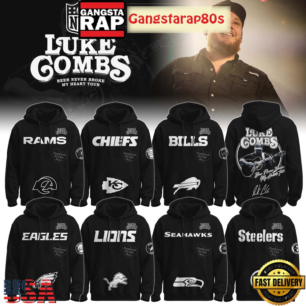 All NFL Team x Luke Combs Beer Never Broke My Heart Tour 2025 Hoodies Joggers Set