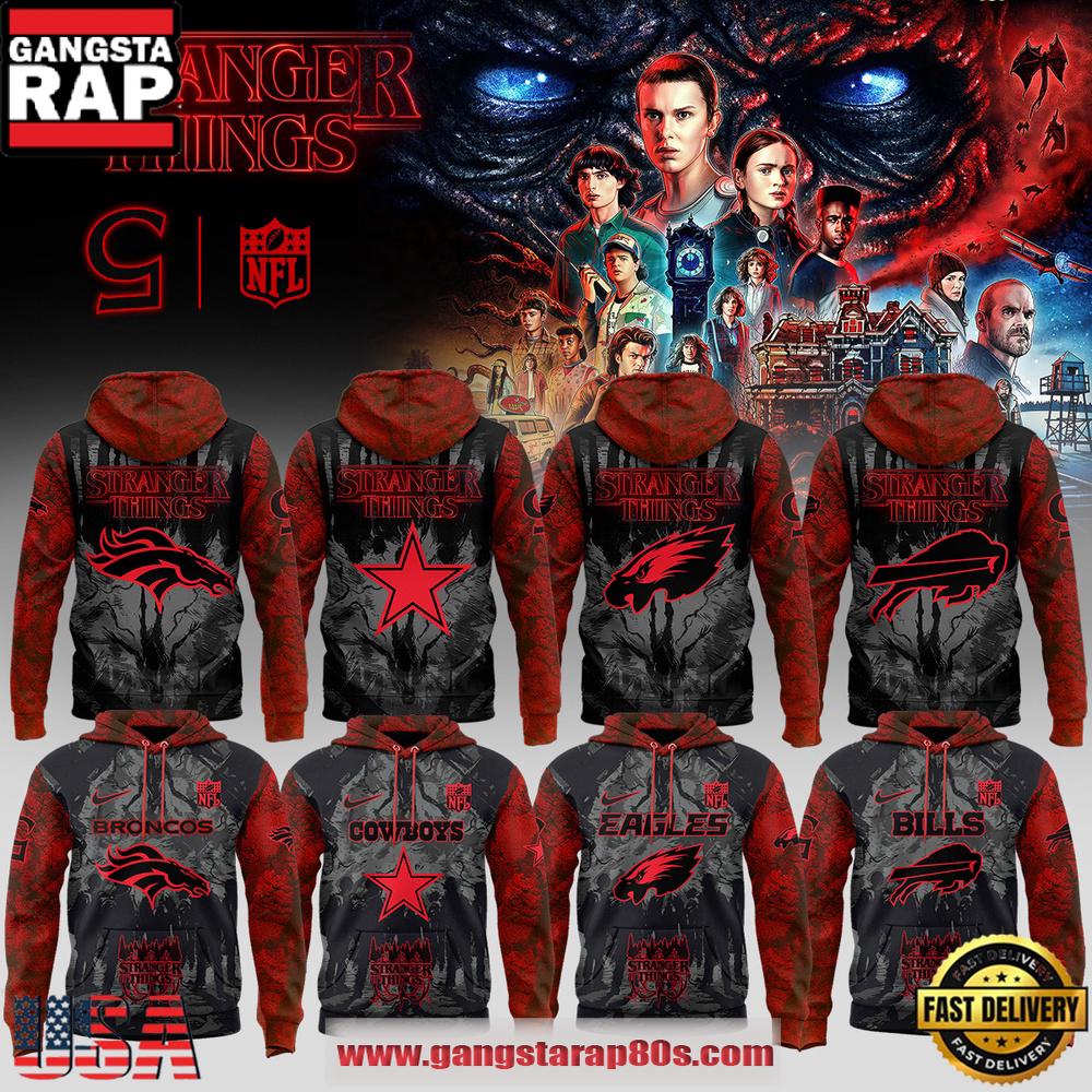 All NFL Team x Stranger things Unique Design All Over Print Hoodie