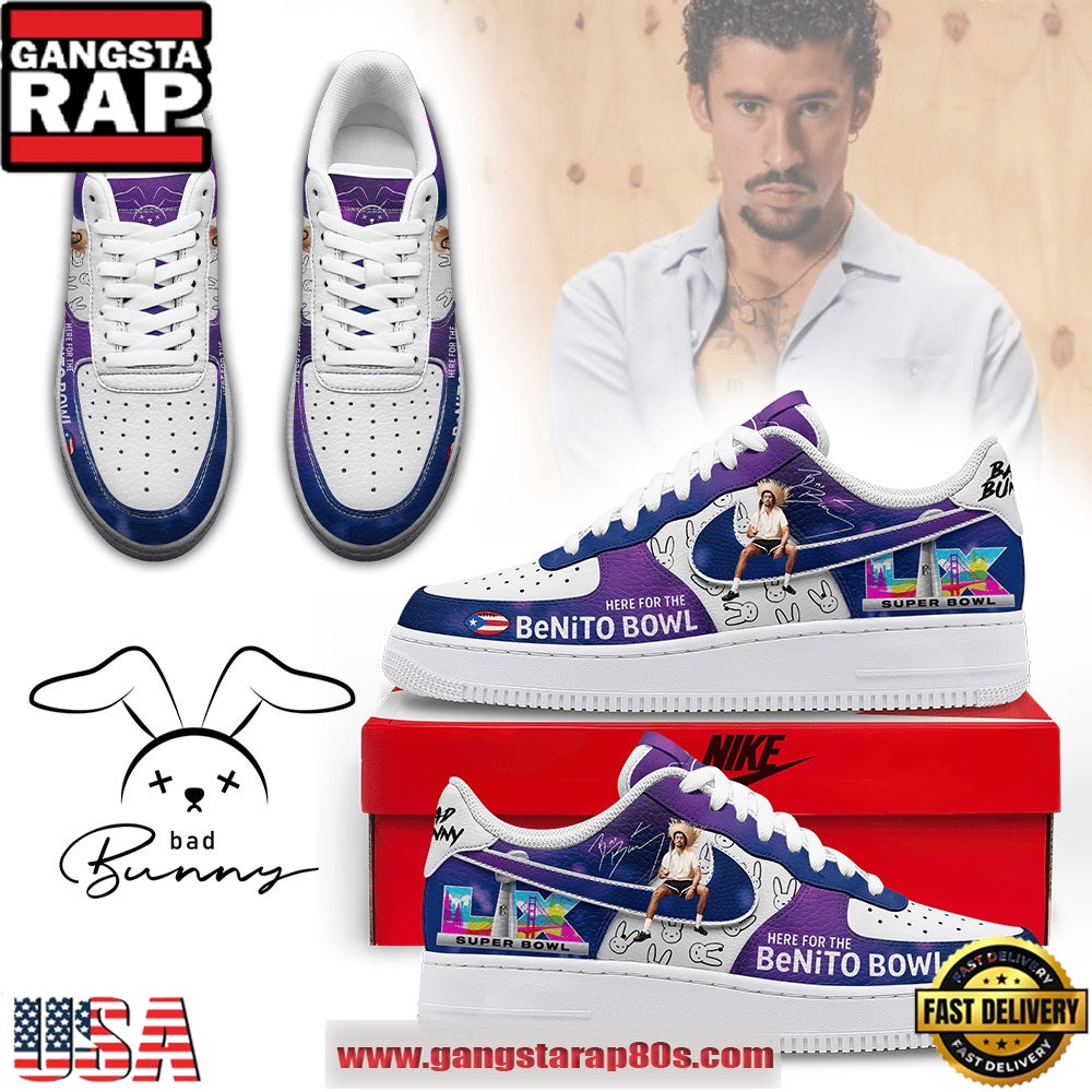 All NFL Teams x Bad Bunny Super Bowl LX 2026 Air Force 1 Sneakers Shoes