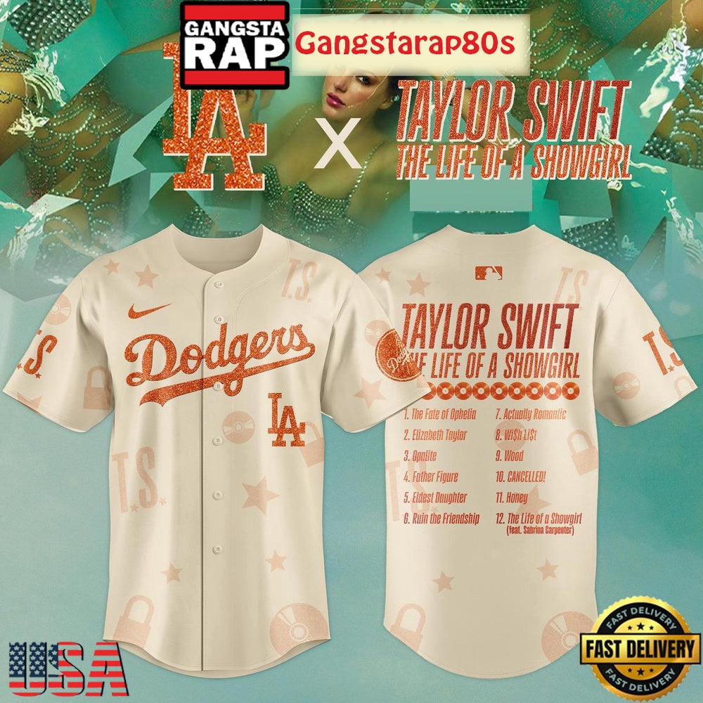 All Team MLB Celebration Taylor Swift New Album 2025 The Life Of A Showgirl Baseball Jersey