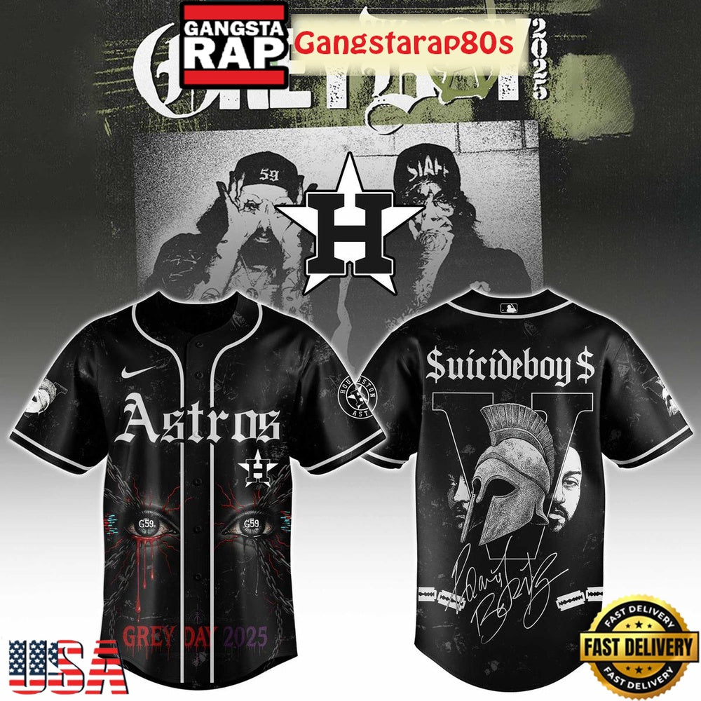 All Team MLB x Suicideboys G59 Greyday Tour 2025 Baseball Jersey