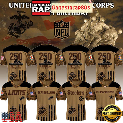 All Team NFL x US Marine Corps 250th Anniversary 2025 Football Jersey